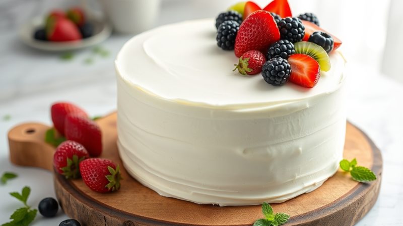 Decorar tartas fruta