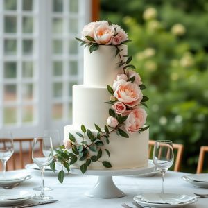 tartas de boda florales
