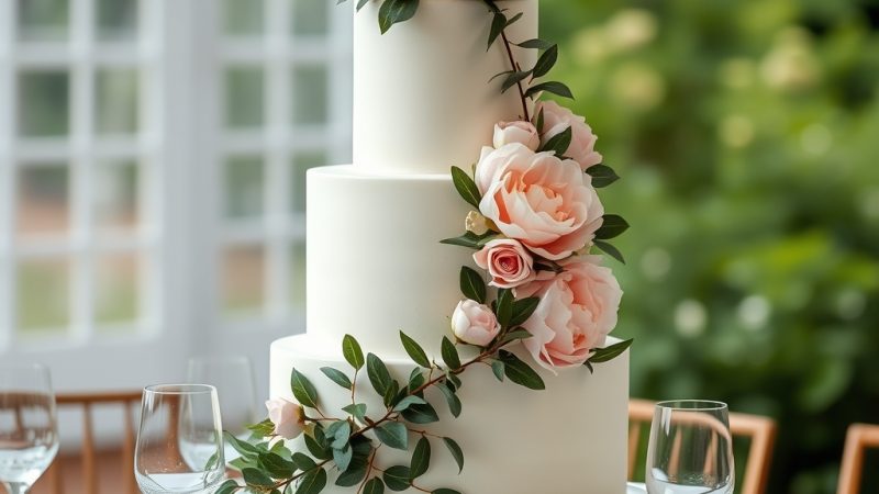 tartas de boda florales