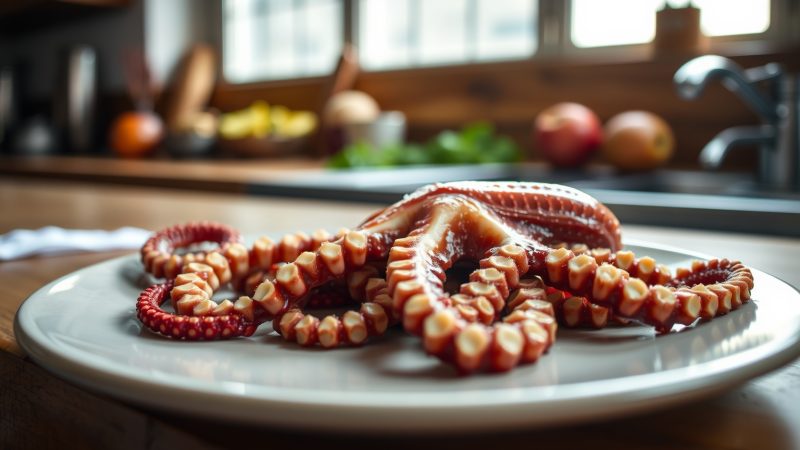 confitar pulpo para empanada
