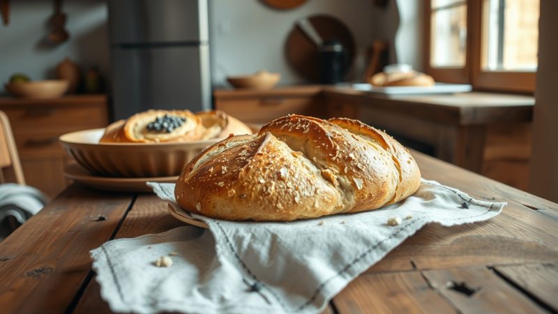 Pan de maíz y trigo