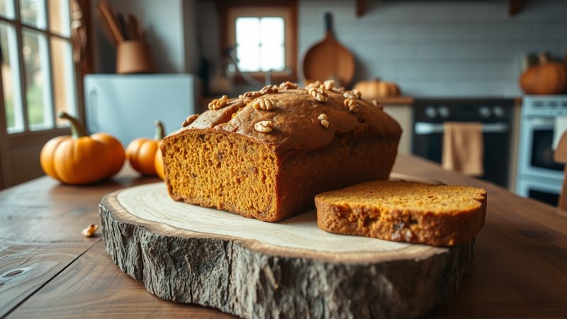 pan de calabaza y nueces