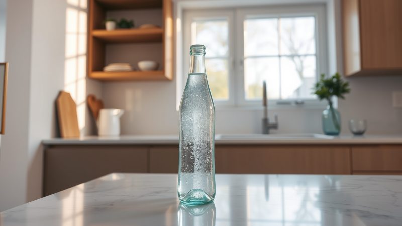 agua con gas repostería
