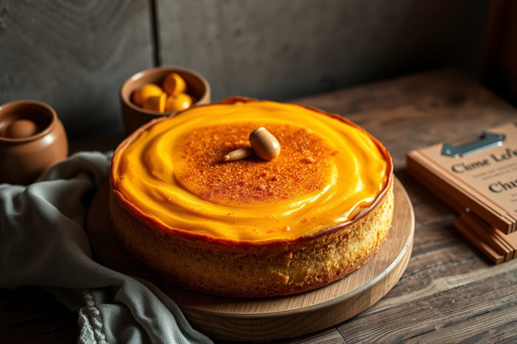 tarta de yema y almendra