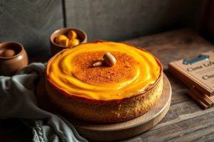 tarta de yema y almendra