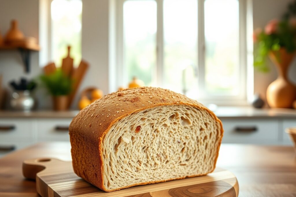 pan de molde integral con masa madre
